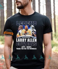 Legend Larry Allen Dallas Cowboys 1971 2024 Thank You For The Memories Signature Unisex T Shirt