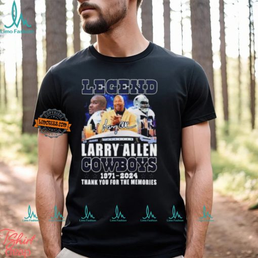 Legend Larry Allen Dallas Cowboys 1971 2024 Thank You For The Memories Signature Unisex T Shirt