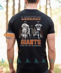 Legends Bonds And Mays Giants Thank You For The Memories T Shirt