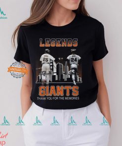 Legends Bonds And Mays Giants Thank You For The Memories T Shirt