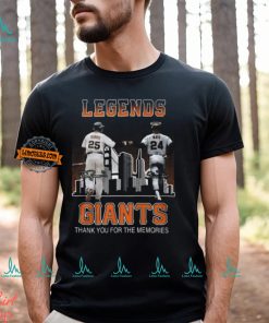 Legends Bonds And Mays Giants Thank You For The Memories T Shirt