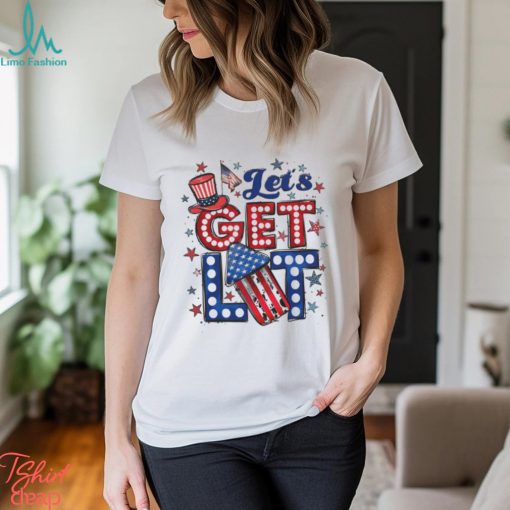 Let’s Get Lit 4th of July T Shirt