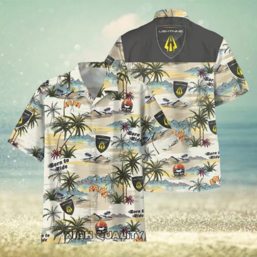 Lightning Motorcycle Tropical Island Unisex Hawaiian Shirt