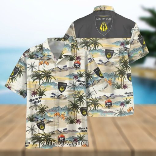 Lightning Motorcycle Tropical Island Unisex Hawaiian Shirt