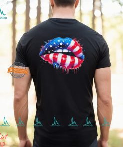 Lips 4th Of July Usa Patriotic Colorful American Flag Shirt