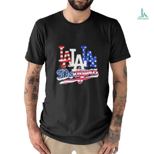 Los Angeles Dodgers Baseball Team Celebrating 4th Of July T Shirt