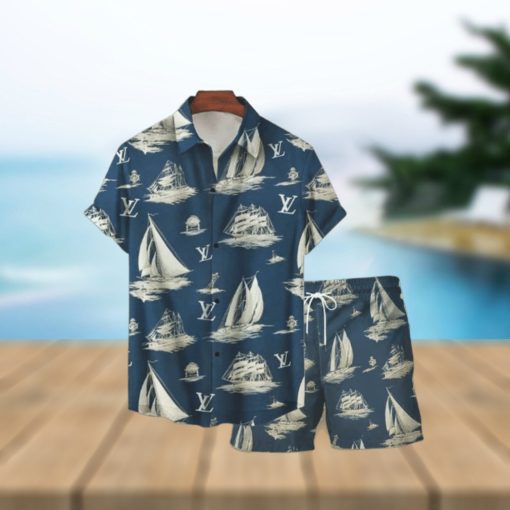 Louis Vuitton Boats Luxury Hawaiian Shirt And Short