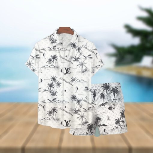 Louis Vuitton Palm Tree Luxury Hawaiian Shirt And Short