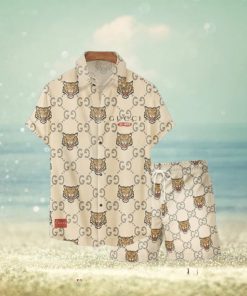 Louis Vuitton Tiger Pattern Summer Hawaiian Shirt And Short