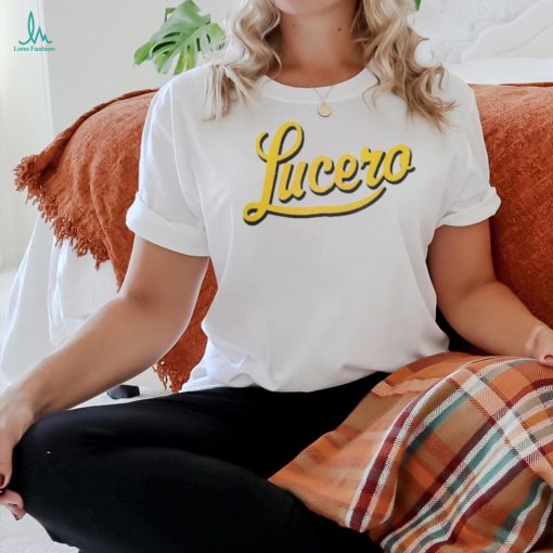 Lucero Logo Script Baseball Shirts