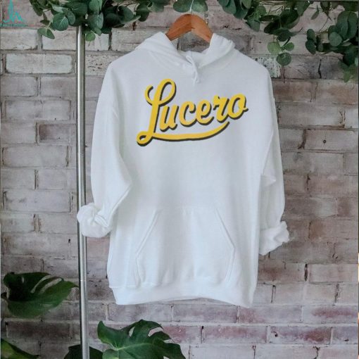 Lucero Logo Script Baseball Shirts