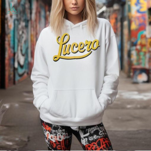 Lucero Logo Script Baseball Shirts