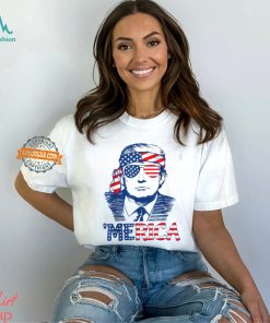 MERICA TRUMP Happy 4th Of July Trump American Flag Shirt