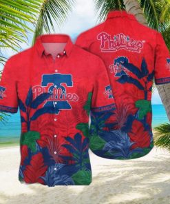 MLB Philadelphia Phillies Hawaiian Shirt Flower Tropical Trees Pattern For Fans
