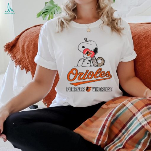 MLB The Peanuts Movie Snoopy Forever Win Or Lose Baseball Baltimore Orioles shirt