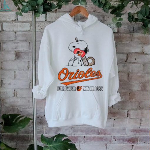 MLB The Peanuts Movie Snoopy Forever Win Or Lose Baseball Baltimore Orioles shirt