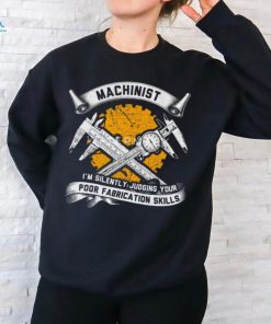 Machinist Judging CNC Machine Operator Machining on Men's T Shirt