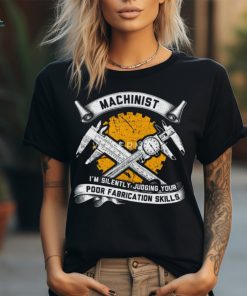 Machinist Judging CNC Machine Operator Machining on Men's T Shirt