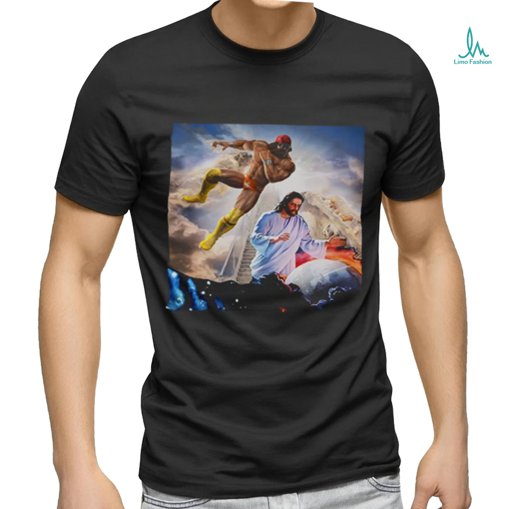 Macho Man Randy Savage Elbow Drop Jesus T Shirt Limotees