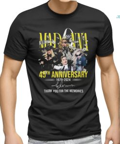 Madonna 45Th Anniversary T Shirt 1979 Äì 2024 Thank You For The Memories shirt