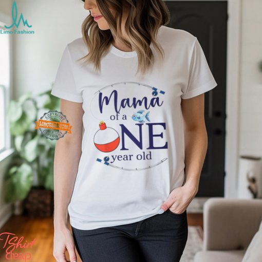 Mama Of The Big One Fishing Boy First Birthday Ofishally T Shirt