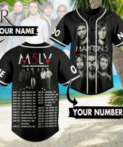 Maroon 5 M5LV The Residency Custom Baseball Jersey