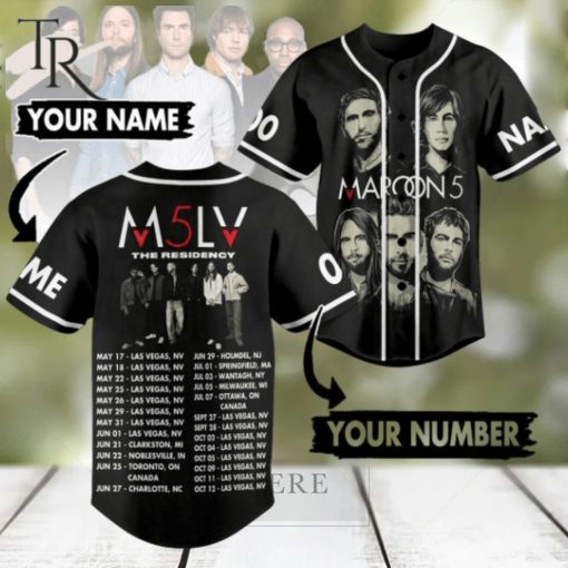 Maroon 5 M5LV The Residency Custom Baseball Jersey