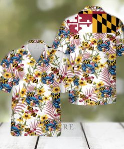 Maryland Flag Blue Crab, Cold Beer, Softball Hawaiian Shirt