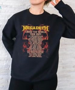 Megadeth Crush the world tour 2024 shirts