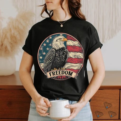 Men’s Freedom American Eagle USA Flag T Shirts