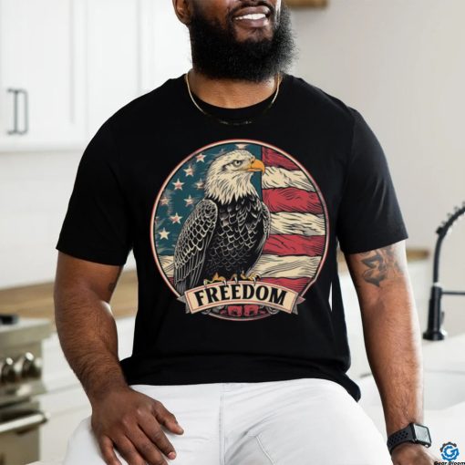 Men’s Freedom American Eagle USA Flag T Shirts