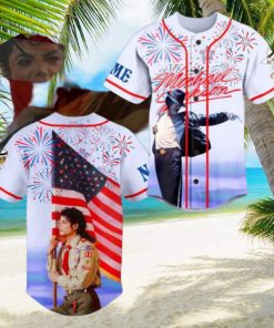 Michael Jackson Happy 4th Of July Custom Baseball Jersey