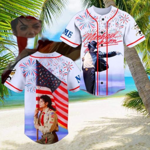 Michael Jackson Happy 4th Of July Custom Baseball Jersey