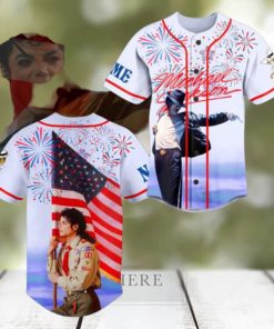 Michael Jackson Happy 4th Of July Custom Baseball Jersey