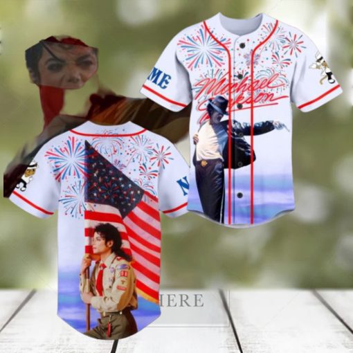 Michael Jackson Happy 4th Of July Custom Baseball Jersey