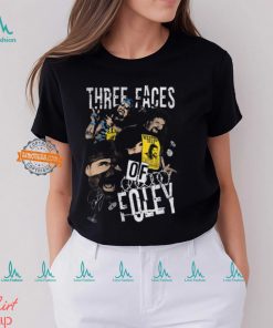 Mick Foley Three Faces Of Foley Black T shirt