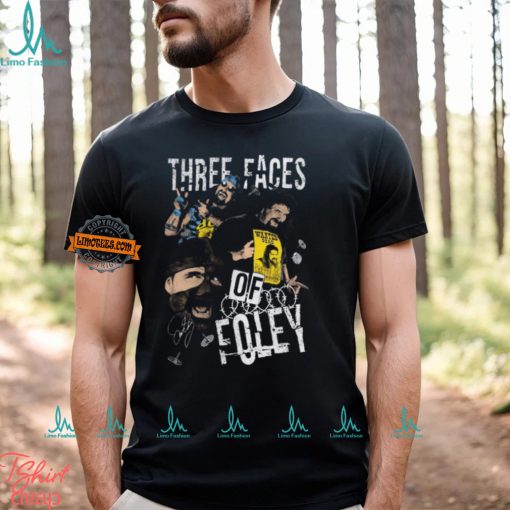 Mick Foley Three Faces Of Foley Black T shirt