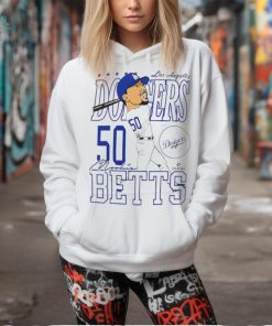 Mookie Betts Los Angeles Dodgers signature caricature t shirt