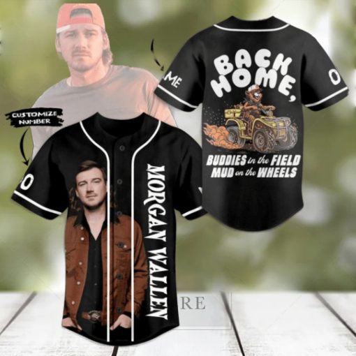 Morgan Wallen Back Home Buddies In The Field Mud On The Wheels Custom Baseball Jersey