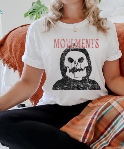 Movements afraid to die white skull shirt
