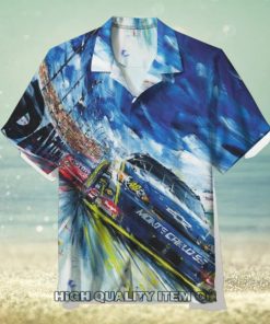 NASCAR Racing Sports Button Down Hawaiian Shirt