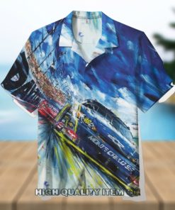 NASCAR Racing Sports Button Down Hawaiian Shirt