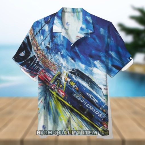 NASCAR Racing Sports Button Down Hawaiian Shirt