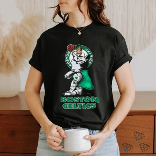 NBA Basketball My Cat Loves Boston Celtics T Shirt