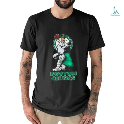 NBA Basketball My Cat Loves Boston Celtics T Shirt