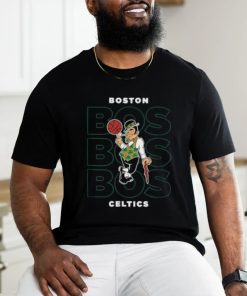 NBA Boston Celtics Stacked City Logo T Shirt