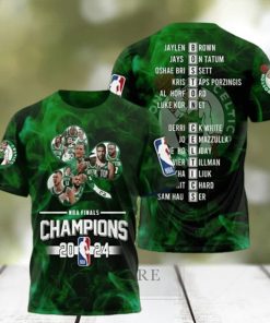 NBA Finals Champions 2024 Boston Celtics 3D T Shirt