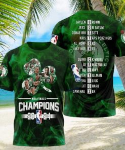 NBA Finals Champions 2024 Boston Celtics 3D T Shirt