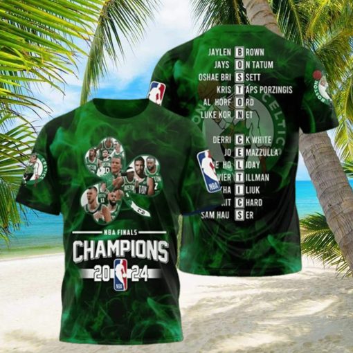 NBA Finals Champions 2024 Boston Celtics 3D T Shirt