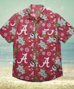 NCAA Alabama Crimson Tide Mistletoe Floral Hawaiian Shirt